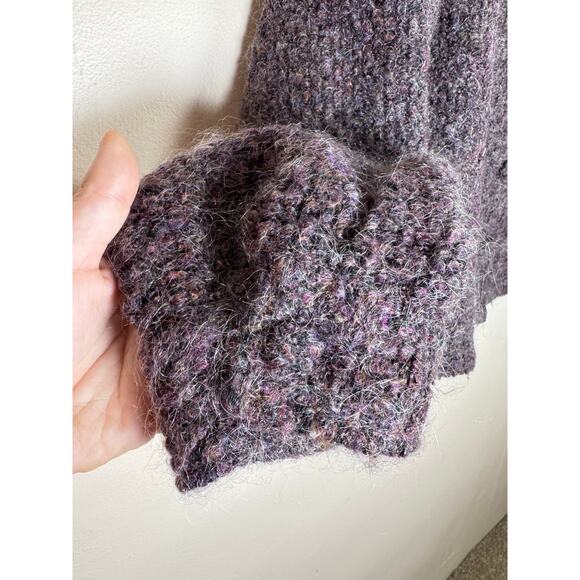 VTG Women’s Mohair Blend Cardigan Sweater M Knit Collar Made in USA - Picture 3 of 8